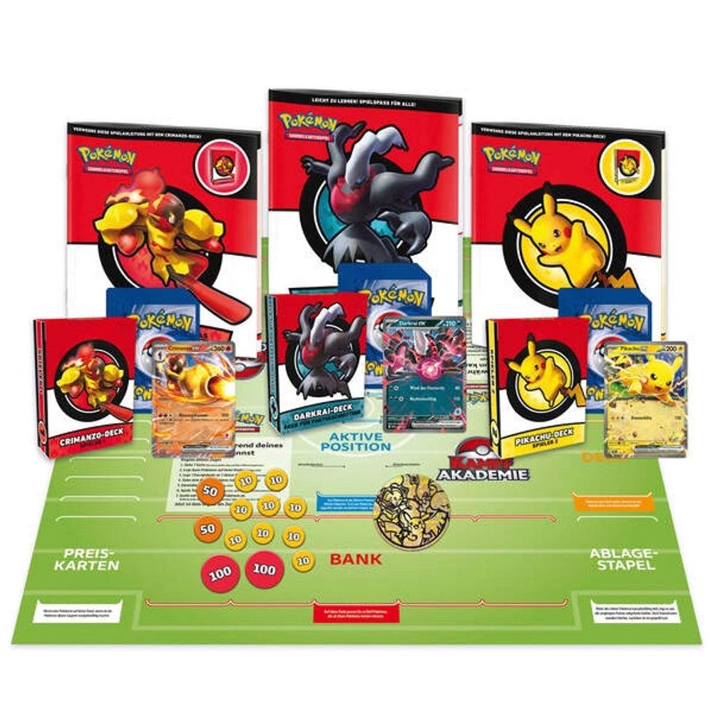 Pokemon Kampfakademie 180 Karten- Crimanzo ex, Pikachu ex, Darkrai ex (Deutsch)