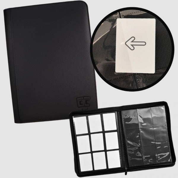 TCG Guru – 9er Pocket Binder Schwarz (Ordner mit Reissverschluss)