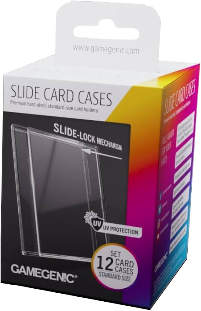 Gamegenic – Slide Card Case (12 Stück) – Hartplastik-Kartenhüllen für Einzelkarten