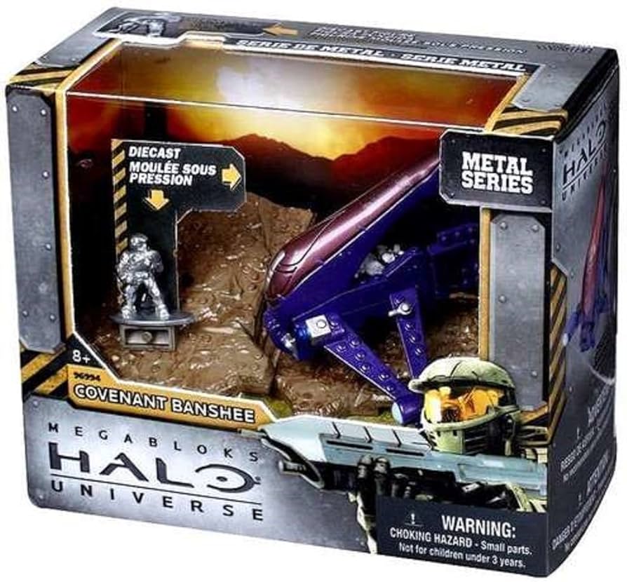 Mega Bloks Halo Metal Series Diecast Covenant Banshee