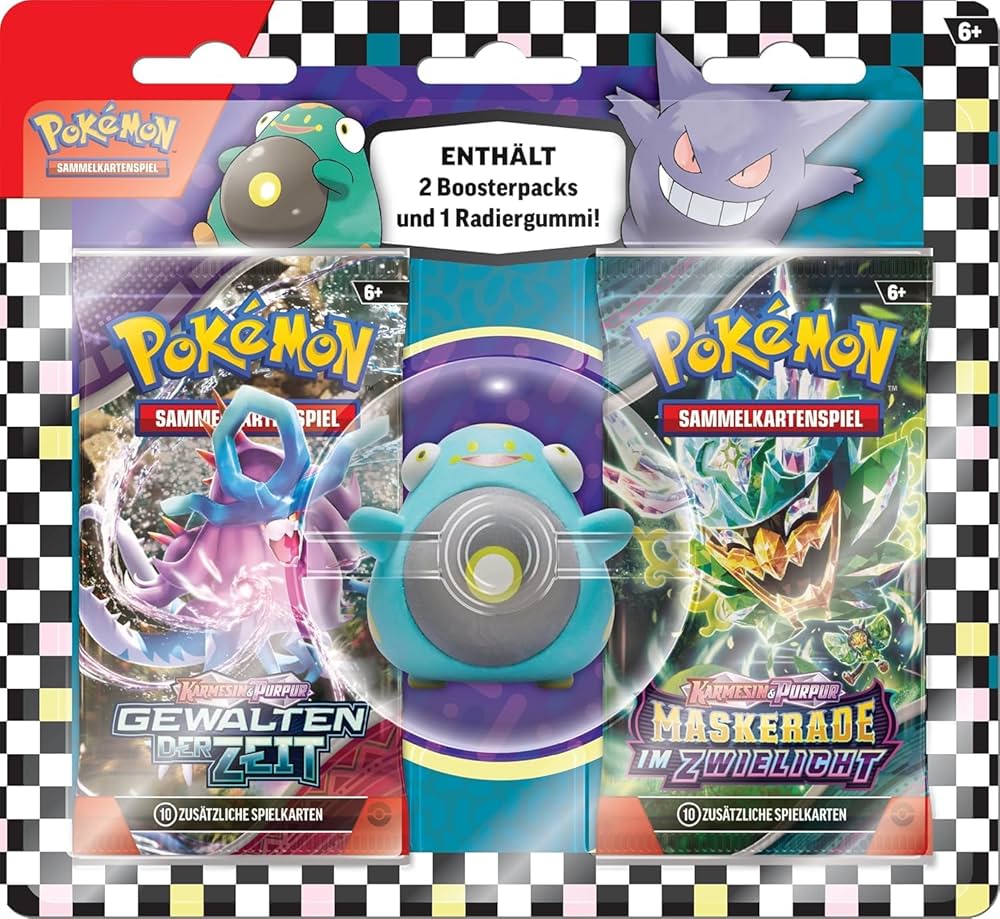 Pokemon Back to School Eraser Blister 2024 – Wampitz oder Gengar (Deutsch)