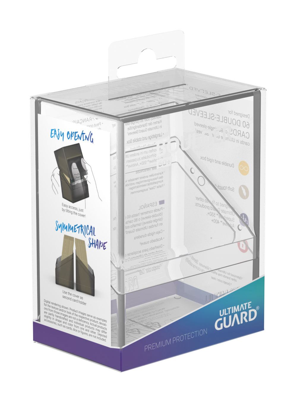 Ultimate Guard Boulder Deck Case 60+ Standardgröße – Transparent