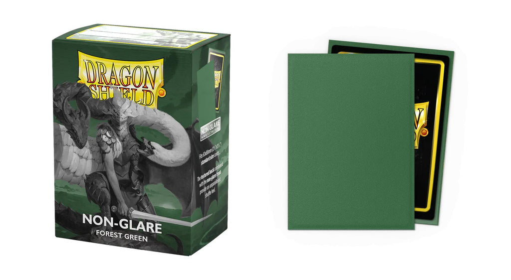 Dragon Shield - 100 Standard Size Card Sleeves - Forest Green Non-Glare