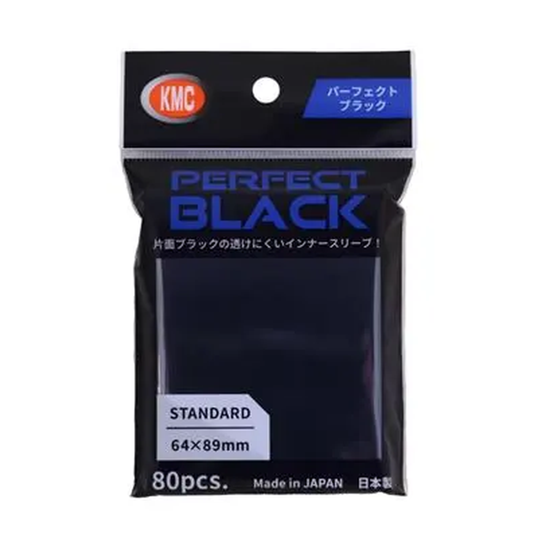 KMC Perfect Fit Sleeves Black – 80 Innenhüllen (Standard Size, schwarzer Rücken)