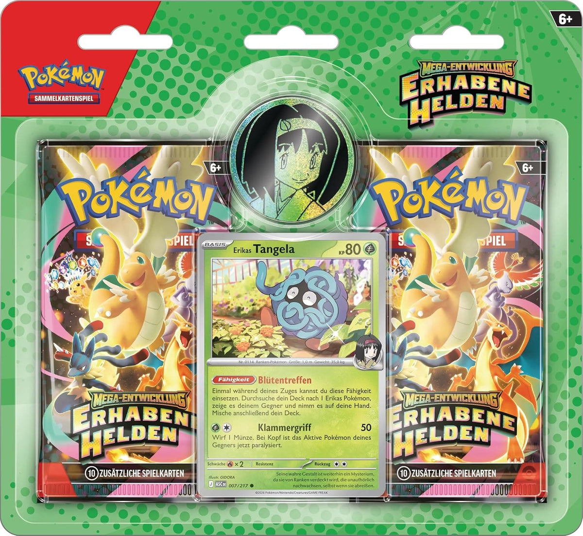 Pokemon ME2.5 Mega Entwicklung Erhabene Helden 2 Pack Blister (Deutsch)