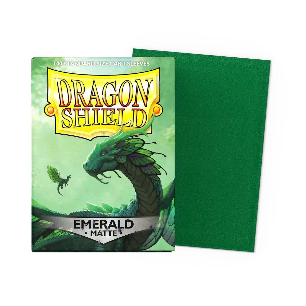 Dragon Shield - 100 Standard Size Card Sleeves - Emerald Matte