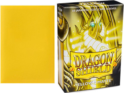 Dragon Shield - 60 Japanese Size Dual Sleeves - Yellow Matte