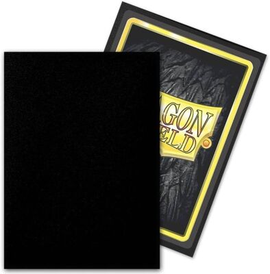 Dragon Shield - 100 Standard Size Card Outer Sleeves - Black Matte