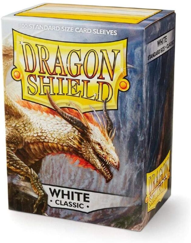 Dragon Shield - 100 Standard Size Card Sleeves - White Classic