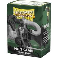 Dragon Shield - 100 Standard Size Card Sleeves - Forest Green Non-Glare