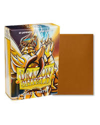 Dragon Shield - 60 Japanese Size Dual Sleeves - Gold Matte