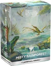 Dragon Shield Matte Dual Art Sleeves – MTG Landfall Series – Misty Rainforest (100 Sleeves, Standardgröße)