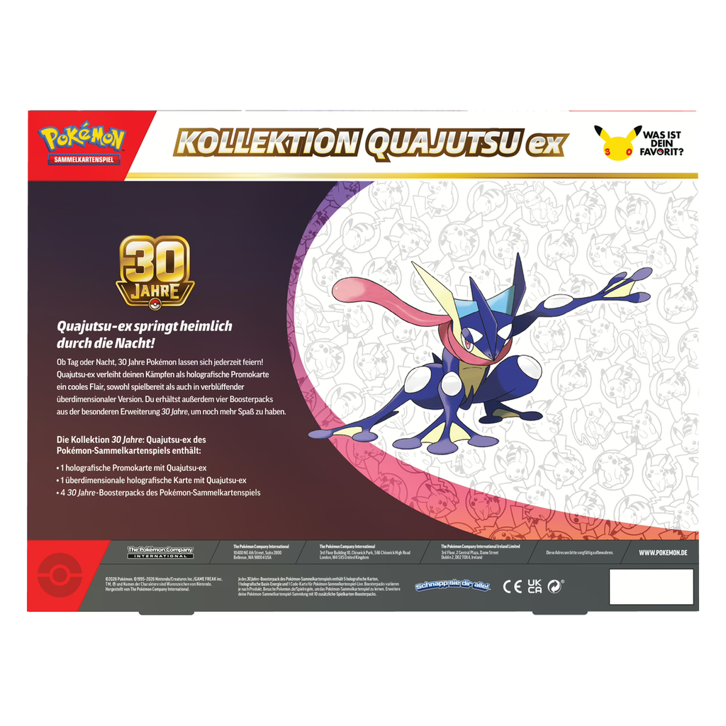 Pokémon 30 Jahre – Kollektion Quajutsu-ex (deutsch)