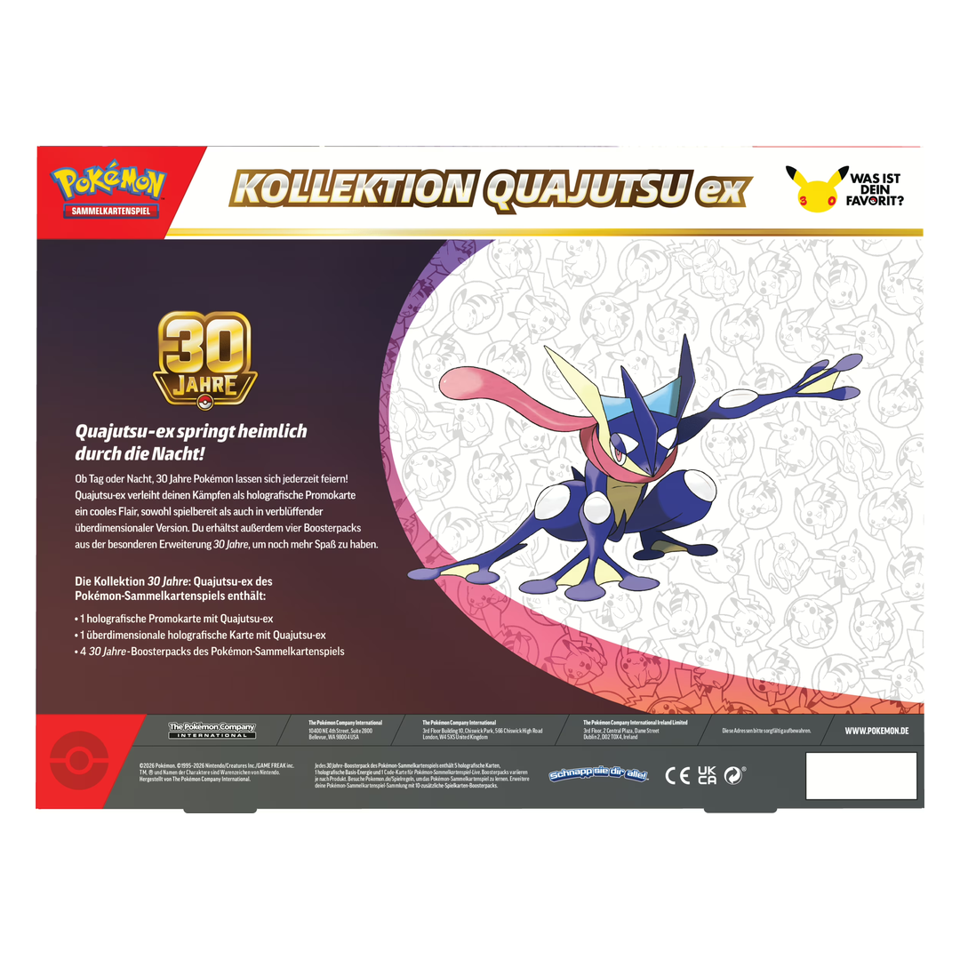 Pokémon 30 Jahre – Kollektion Quajutsu-ex (deutsch)