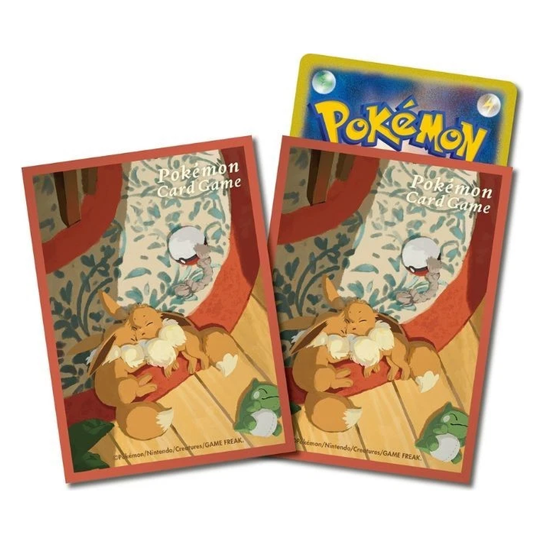 Pokemon Center Deck Shield Evoli Gute Nacht 64 Sleeves