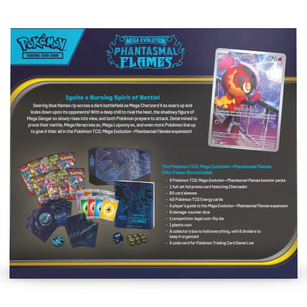 Pokemon ME02 Mega Evolution – Phantasmal Flames Elite-Trainer-Box (englisch)