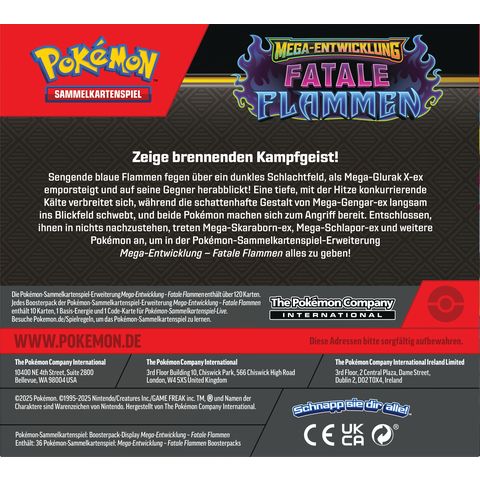 Pokemon ME02 Mega Entwicklung – Fatale Flammen Display (deutsch)