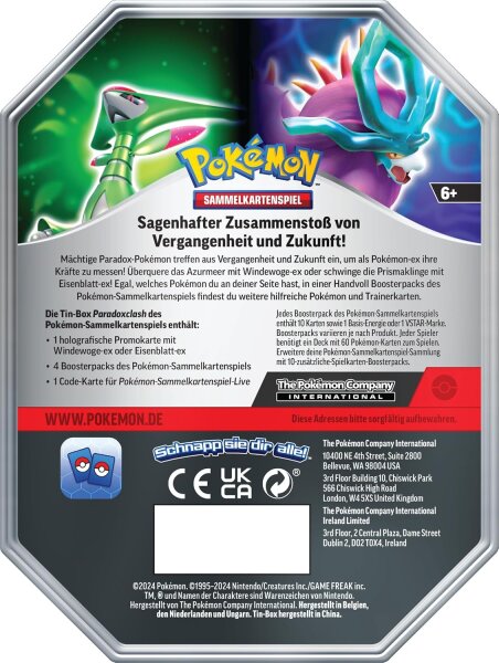 Pokemon Windewoge ex Tin Box 2024 (Deutsch)