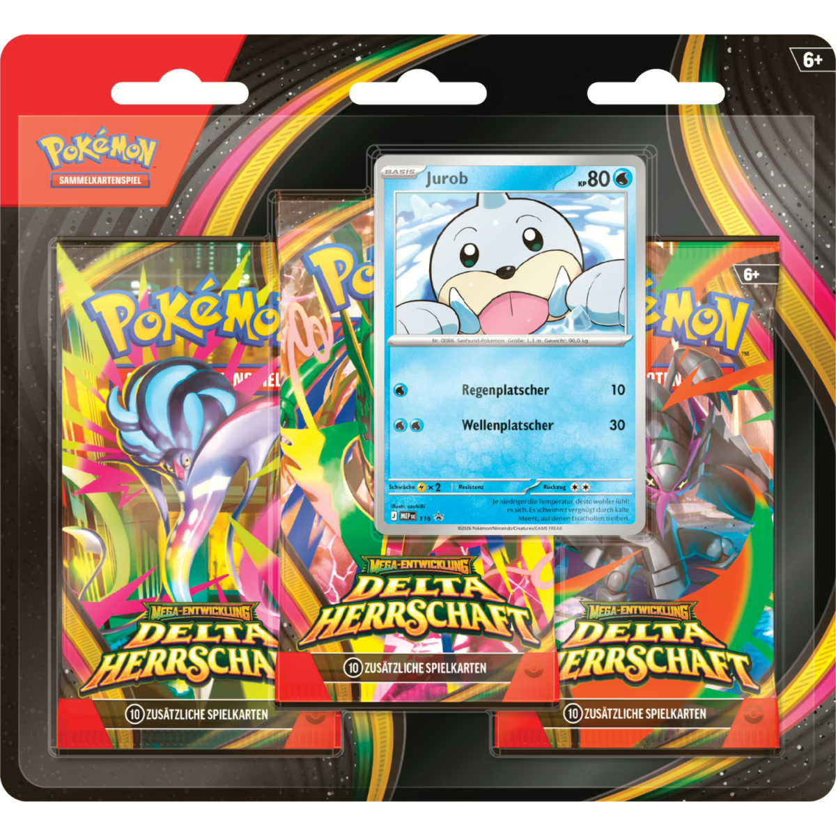 Pokemon Delta-Herrschaft 3er-Booster-Blister Jurob deutsch