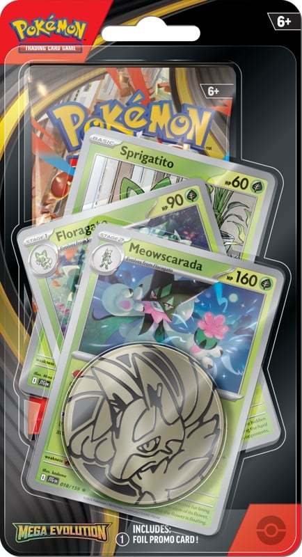 Pokemon TCG – Mega Evolution ME01 Premium Blister (1-Pack): Meowscarada oder Tyranitar (Englisch)