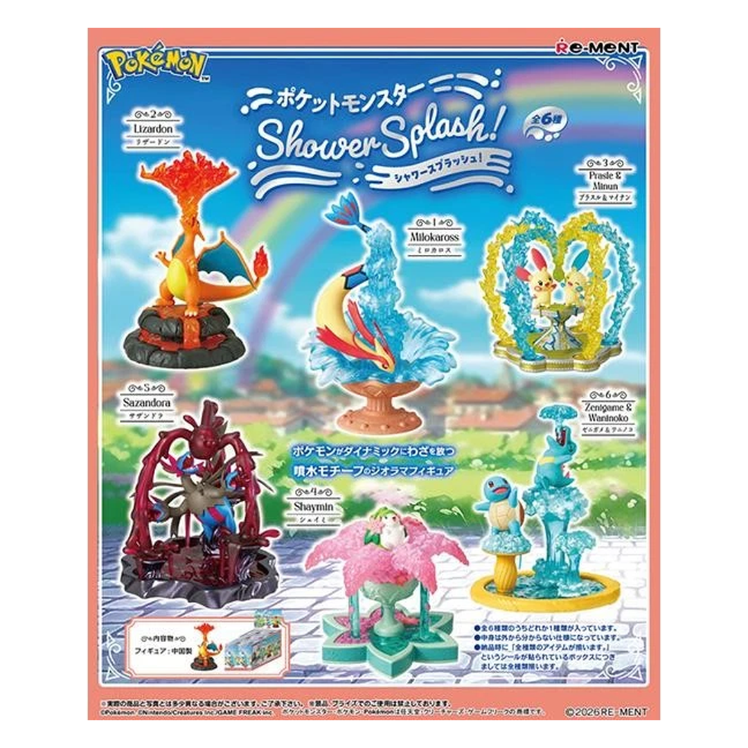 Re-Ment Pokemon Shower Splash! alle 6 Motive