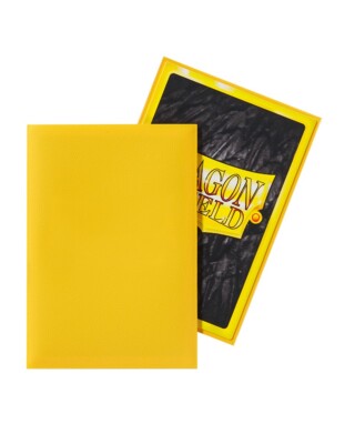 Dragon Shield - 60 Japanese Size Dual Sleeves - Yellow Matte