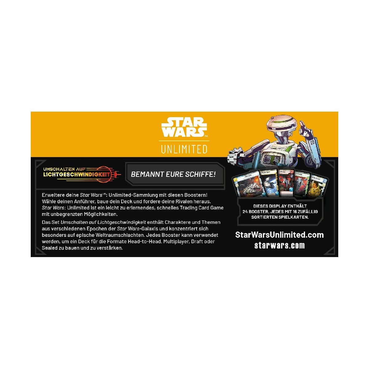 Star Wars: Unlimited - Umschalten auf Lichtgeschwindigkeit Booster-Display (Deutsch)