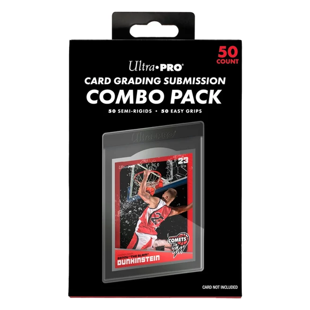 Ultra Pro Card Grading Submission Combo Pack – 50 Semi-Rigid Card Holder + 50 Easy Pull Sleeves